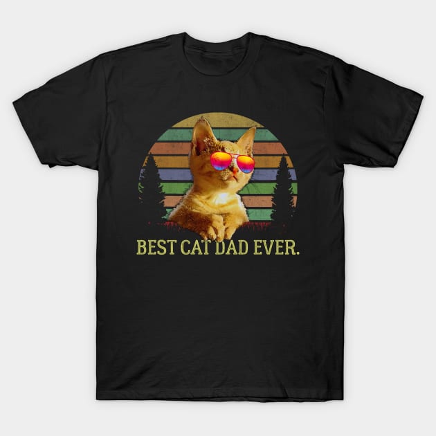 Best Cat Dad Ever T-Shirt by AllWellia